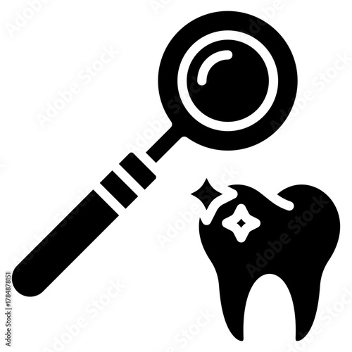 Dental Mirror Icon Element For Design
