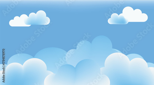 blue sky and flufy white clound,shunshine day on summer or winter,beginning of day,beautiful back ground,clear sky vector