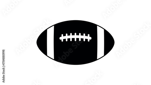 Black and white American football icon sport game