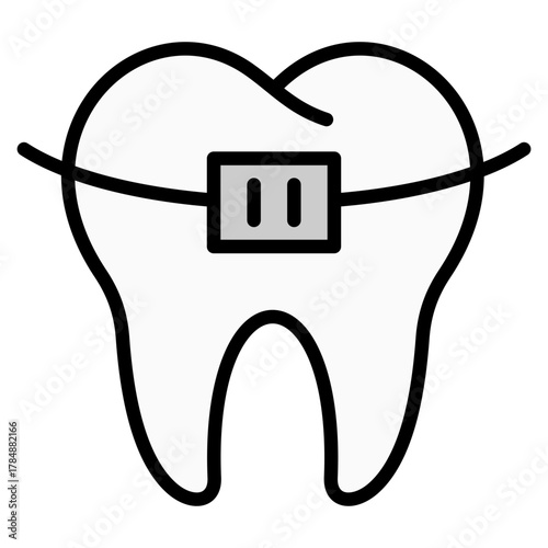 Braces Icon Element For Design