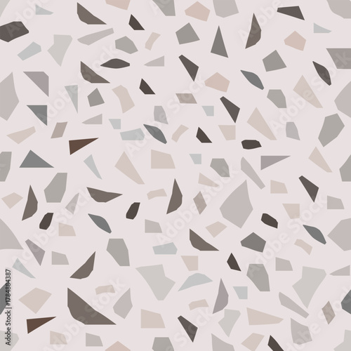 abstract geometric seamless pattern, Terrazzo flooring vector seamless pattern. Classic Italian type of floor in Venetian style, Modern surface abstract, Granite background.