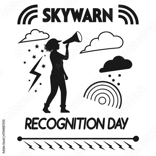SKYWARN® RECOGNITION DAY vector illustration 
