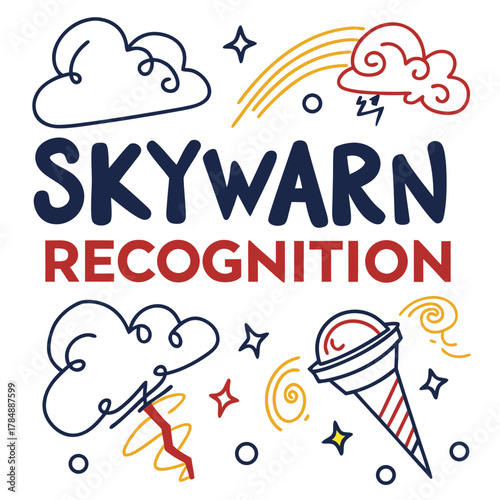 SKYWARN® RECOGNITION DAY vector illustration isolated on white background