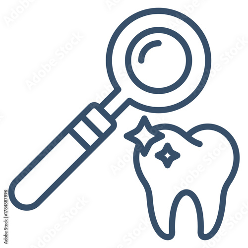 Dental Mirror Icon Element For Design