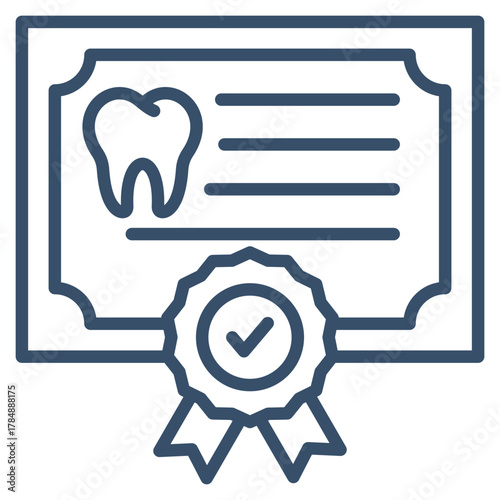Dental Certificate Icon Element For Design