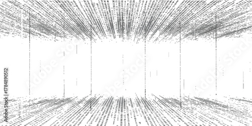 Abstract digital data stream lines background with central white copy space