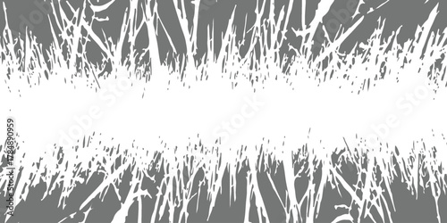 Abstract organic pattern with white branches and central copy space design element