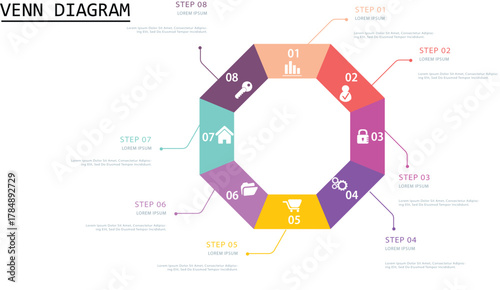 Venn diagram infographic template