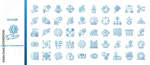 Business Transformation icon representing strategic organizational change and improvement