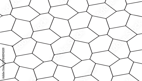 Seamless vector illustration of geometric hexagonal honeycomb structure design, perfect for technology backgrounds and metal texture wallpaper