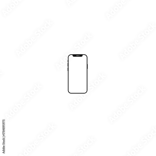 White plastic electric power light switch on wall illustration vector icon symbol in a phone