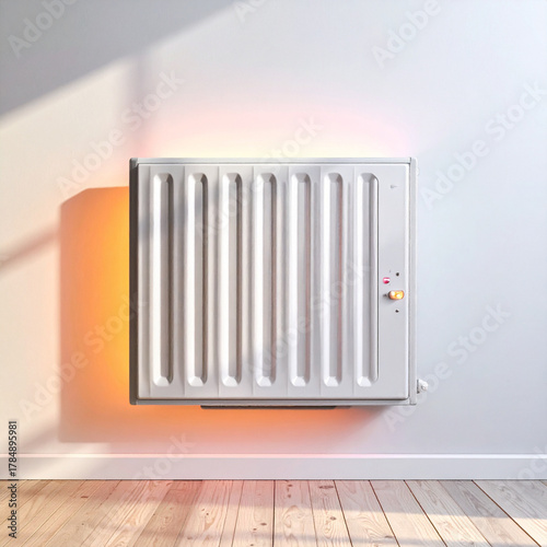 Wallpaper Mural Wall mounted radiator with sunlight creating shadow Torontodigital.ca