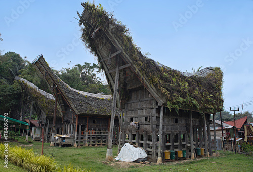 Konstfotografi village Toraja traditionnel