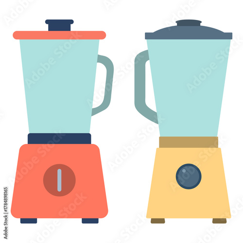 Two Blenders Illustration Set Design