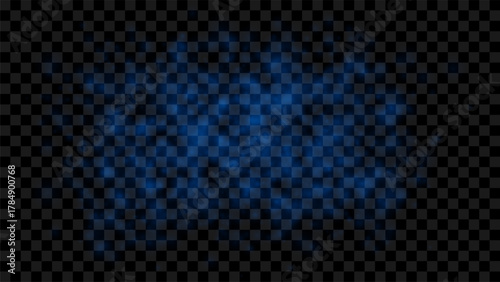 Realistic blue smoke texture on transparent background. Abstract glowing vapor effect perfect for overlays, fantasy designs, motion graphics, and modern digital compositions.