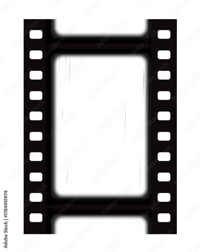 Obraz premium Frame film old video cinematic vintage movie border transparent retro vertical