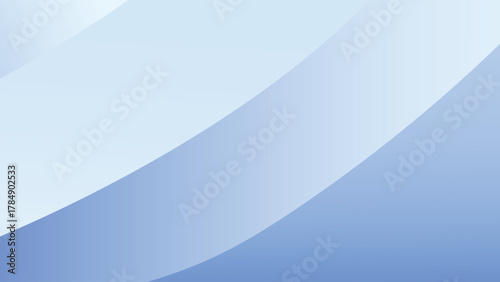 Blue abstract page design template with light curve pattern on an empty blank sheet