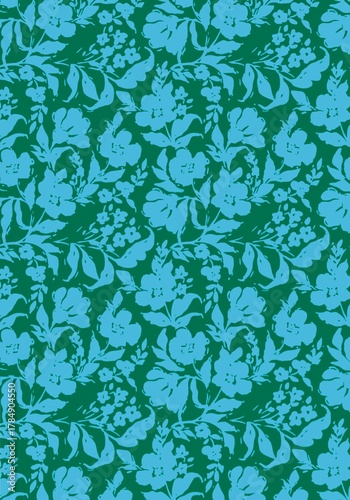 Wallpaper Mural Floral Pattern Green Leaves Print Romantic Nature Leaf Texture Torontodigital.ca