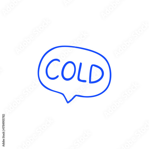 COLD" in blue speech bubble