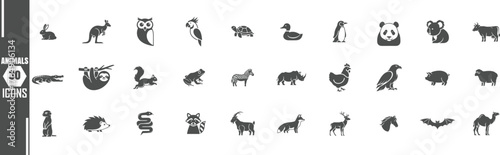 Collection of ancient cave paintings depicting animals and humans