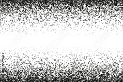 Dotted gradient texture. Halftone stipple pattern, noise grainy sand effect, monochrome faded spray. Dotwork ink splatters, wall art shadow overlay. Grunge dots vector abstract background