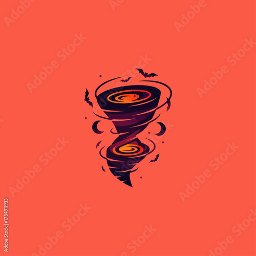 Tornado icon flat vector design.