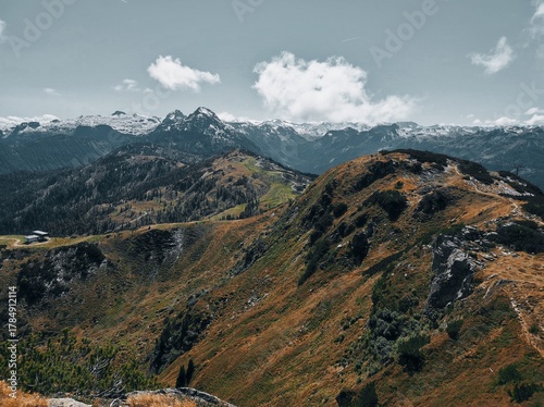 Expansive Austrian Alps Vista: Autumnal High-Altitude Panoramablick near Wagrain