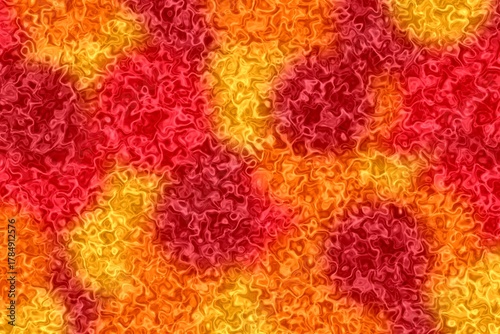 Vibrant Abstract Red Orange Yellow Wavy Ripples Texture Background Graphic Design