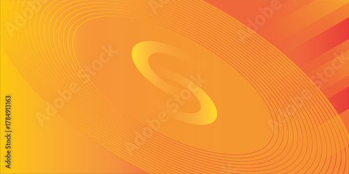 Orange abstract background with geometric shape. Modern gradient diagonal rounded lines. Dynamic shapes. Minimal geometric. Vector illustration.Eps 10