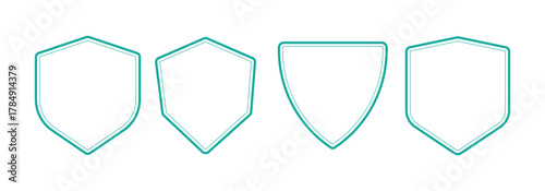 Set of shields Protect shield security icon, Shield icon vector set. outlines for protection and security. Vector illustration