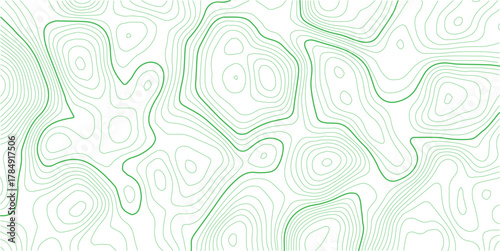Topographic map background concept. Topo contour map. Rendering abstract illustration.. Vector  Illustration