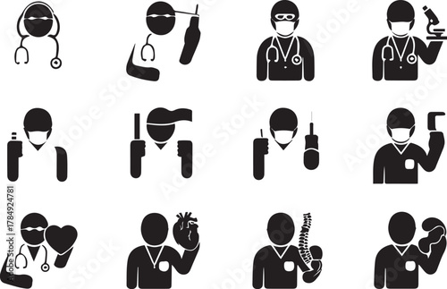 Doctors holding different organs representing as the saviour of human Illustrator Artwork