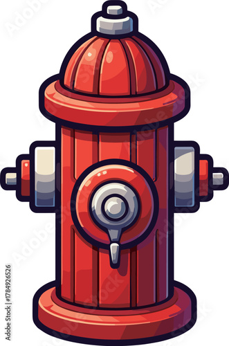 赤い消火栓のイラスト