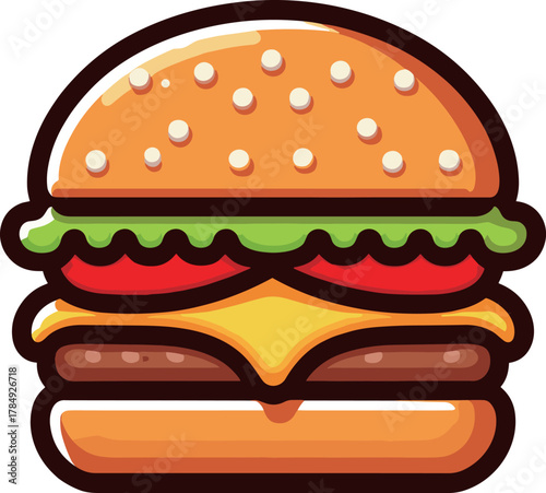 シンプルなハンバーガーのアイコン