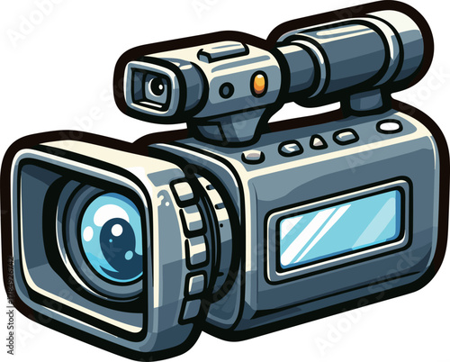 テレビなどのカメラのイラスト