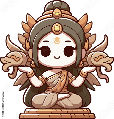 女性の神のイラスト