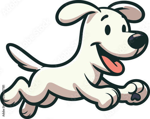 走る犬のイラスト