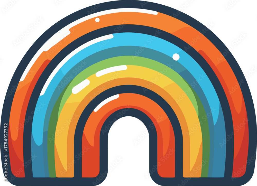 Obraz premium かわいい虹のイラスト