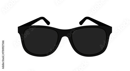 a pair of stylish black sunglasses with square frames