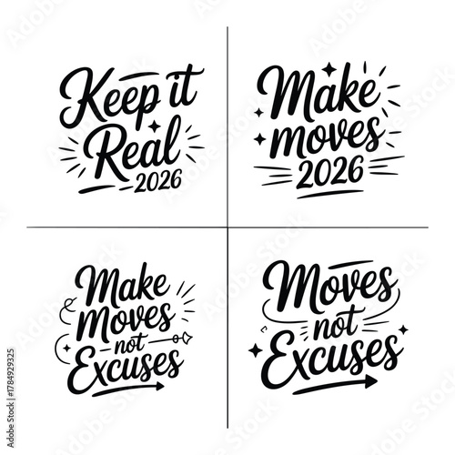 Keep it real 2026 motivational hustle t shirt design