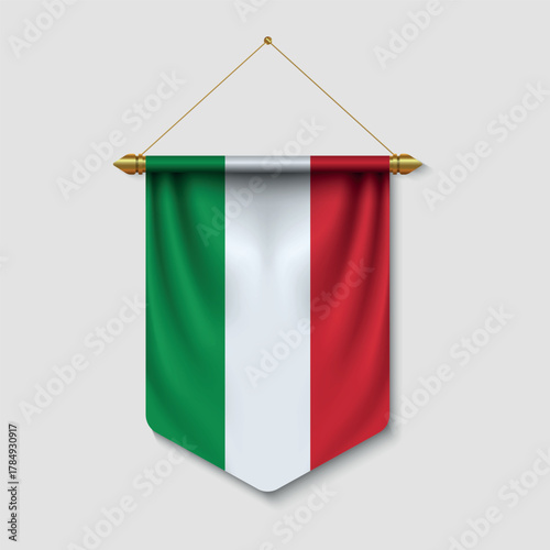 Italian Flag Pennant Hanging