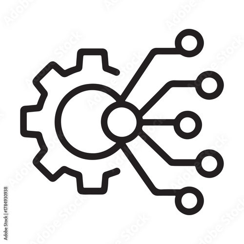 Mechanical and Digital Integration Icon