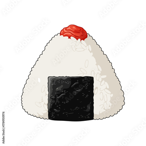 vector illustration of onigiri with white background