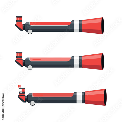 Vector illustration of a futuristic sci-fi laser weapon or tool