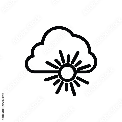 A partiallyobscured sun sits behind a cloud