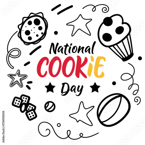 NATIONAL COOKIE DAY vector illustration 