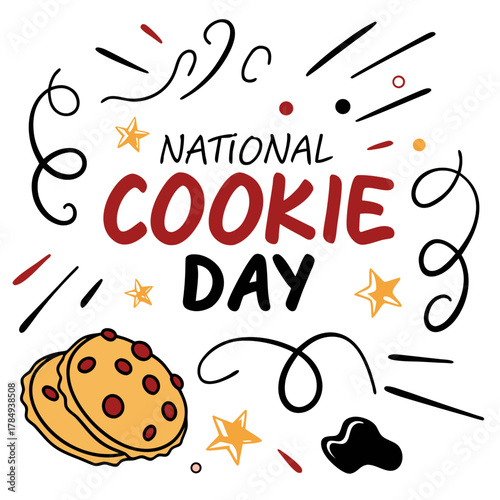 NATIONAL COOKIE DAY vector illustration 