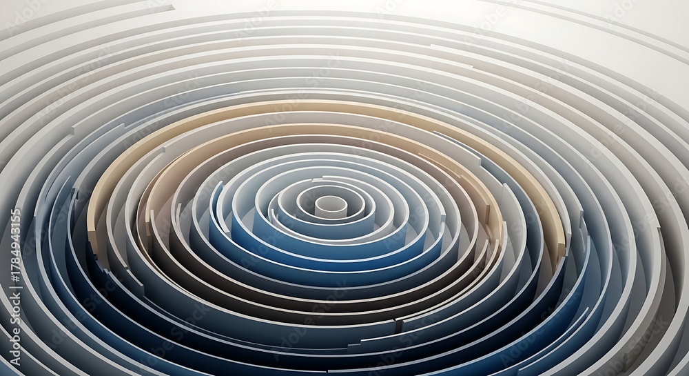 Fototapeta premium Stunning abstract spiral pattern with modern, clean lines for creative design projects and innovative technology concepts, adding a dynamic visual element