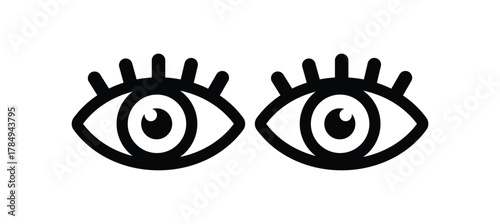 simple eye icon. eyesight symbol vector illustration. eye icon set. vision symbol. eyesight healthcare and medical sign symbol. 