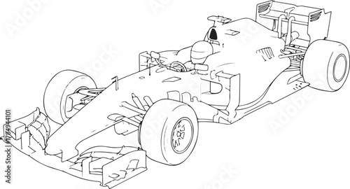 Dynamic Outline of a Single-Seater Racing Car with Driver